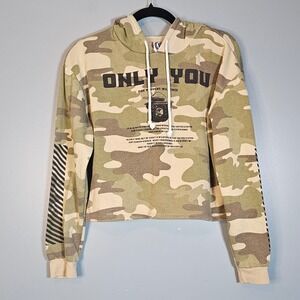 Smokey Bear Camo Hoodie Pullover Sweatshirt Forest Fire Prevention Medium